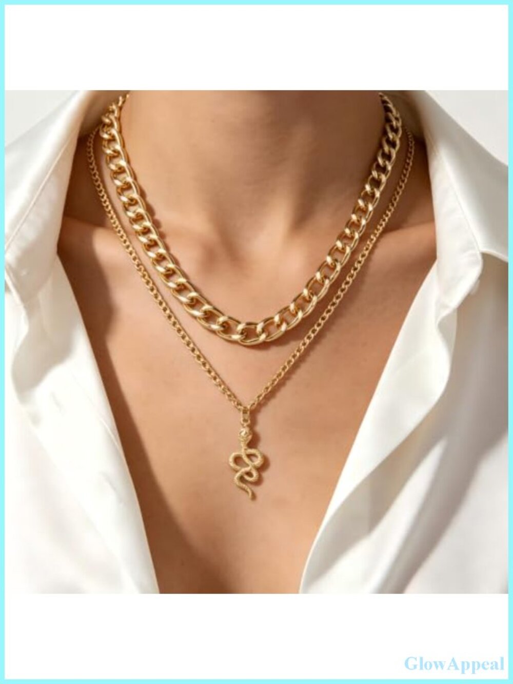Layered Gold Necklaces 14K Gold Plated Dainty Pendant Set Sterling Silver